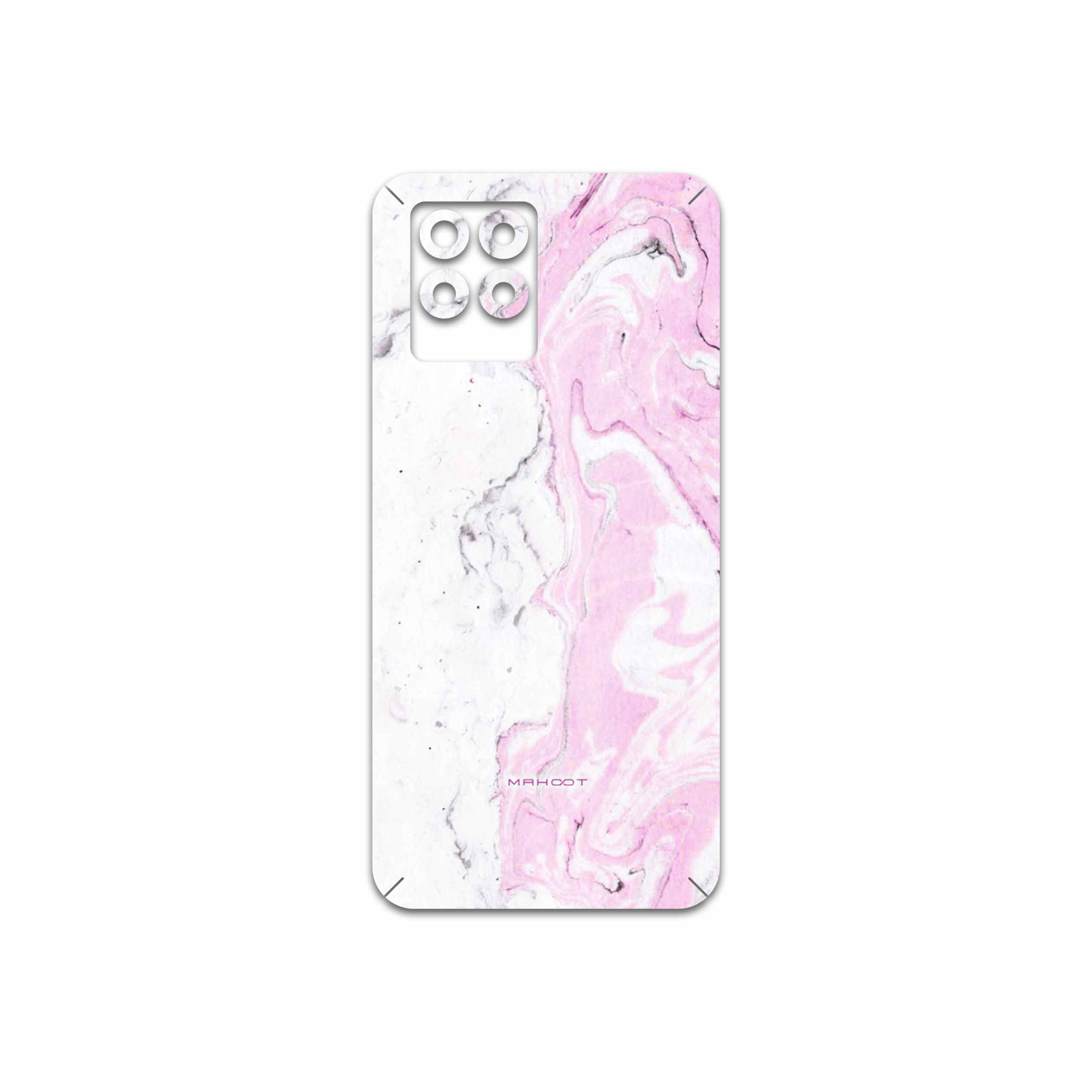 برچسب پوششی ماهوت مدل Blanco-Pink-Marble مناسب برای گوشی موبایل ریلمی 8 Pro
