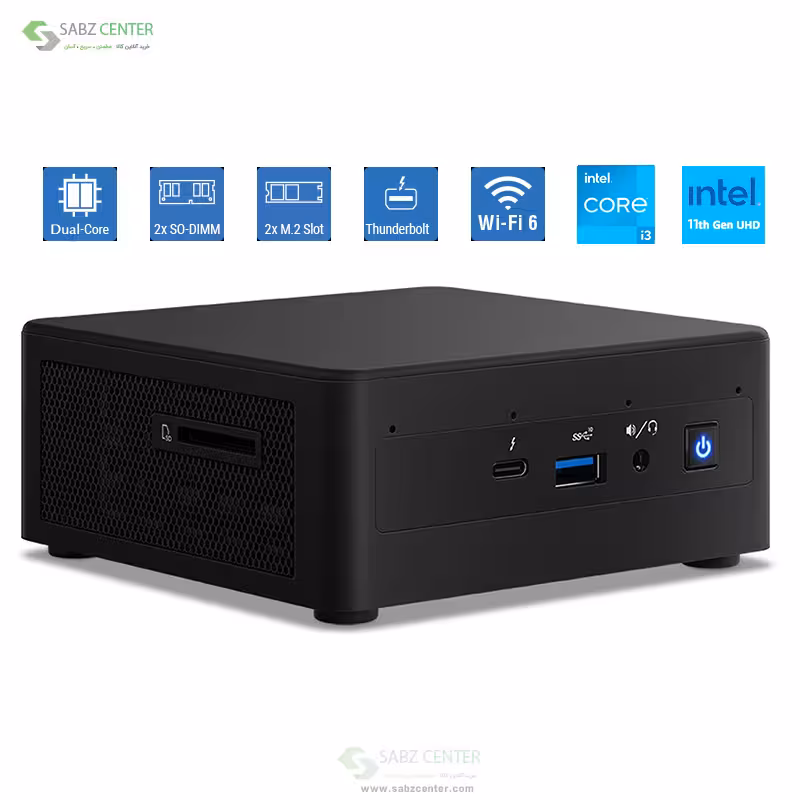کامپیوتر کوچک اینتل NUC11PAHi3 8GB 120GB SSD