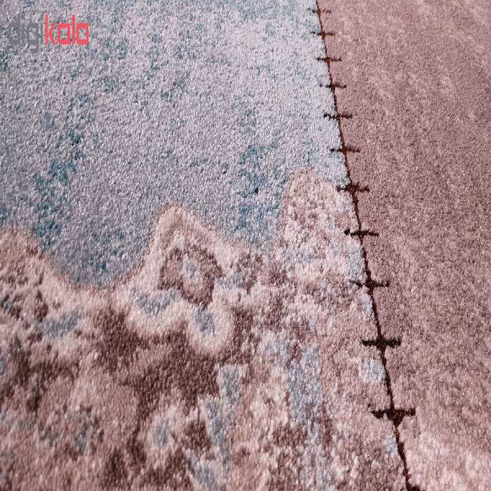 فرش ماشینی زمرد مشهد مدل P27 زمینه قهوه ای