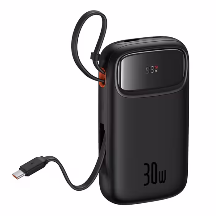 خرید و قیمت پاوربانک بیسوس QPow2 Dual Cable ظرفیت 20000 میلی‌ آمپر ساعت با توان 30 وات