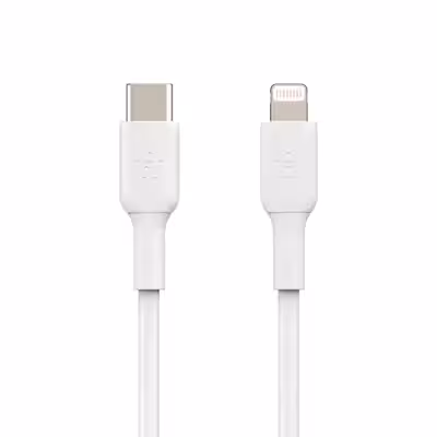 کابل تبدیل USB-C به لایتنینگ بلکین مدل CAA003bt1MWH Fast Charge به طول 1 متر
