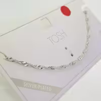پابند آبکاری نقره زنجیر دیسکو ، فری سایز قابل تنظیم ، برند TOSH