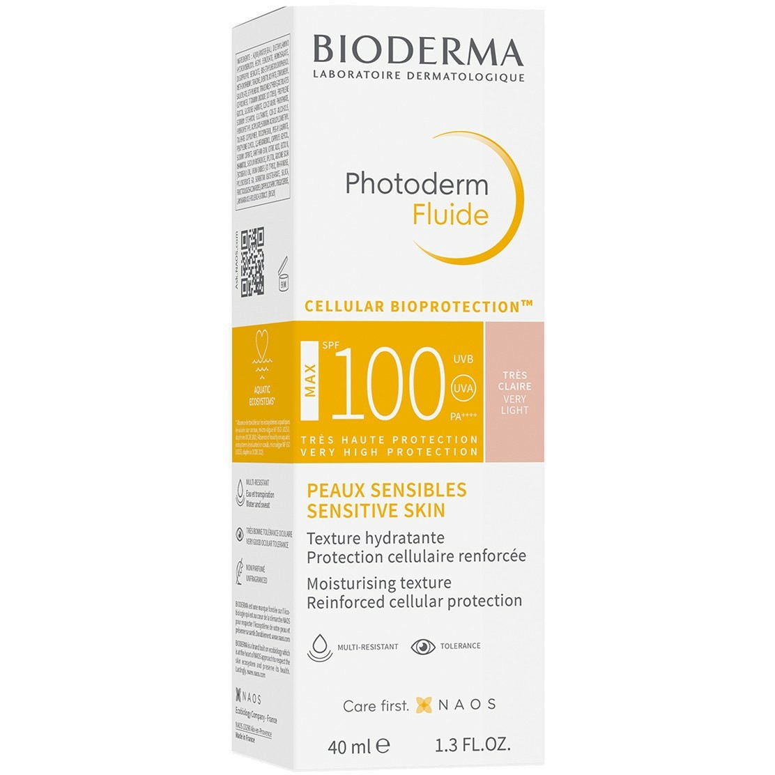 ضدآفتاب بایودرما فلوئید رنگی لایت(کم رنگ)Photoderm Fluide MAX SPF100 SPF100 حجم 40 میل

