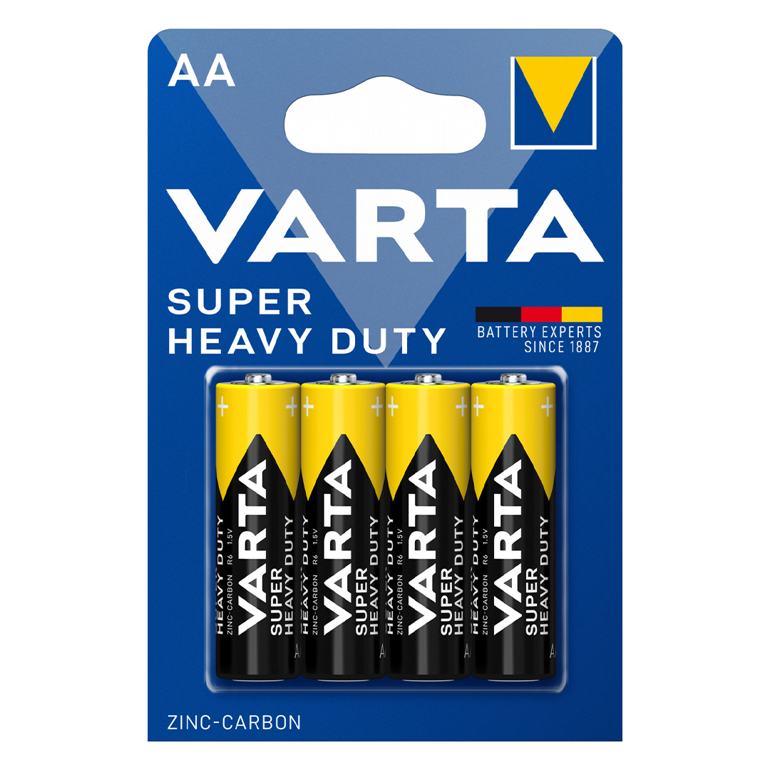 باتری قلمی وارتا مدل SUPER HEAVY DUTY بسته چهار عددی