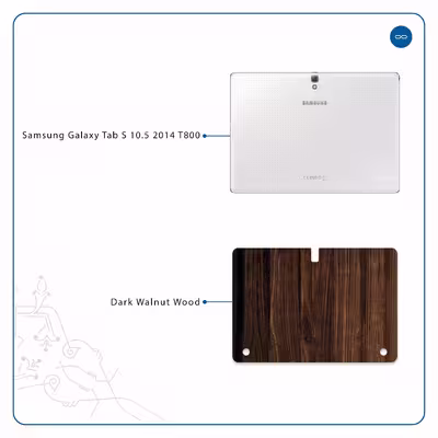 برچسب پوششی ماهوت مدل Dark Walnut Wood مناسب برای تبلت سامسونگ Galaxy Tab S 10.5 2014 T800