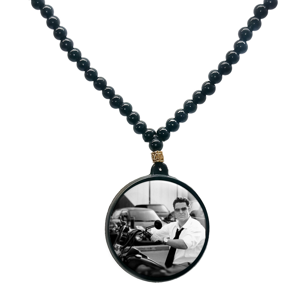 گردنبند پرمانه طرح محمد رضا گلزار کد pmd.24630 مدل دو طرفه