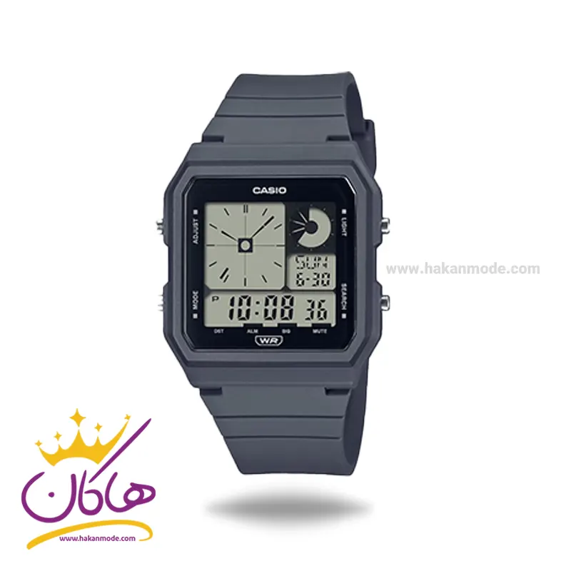 ساعت مچی کاسیو بند رابر طوسی دیجیتال LF-20W-8A2DF
