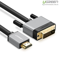 کابل تبدیل HDMI به DVI یوگرین مدل HD128 طول 1.5 متر