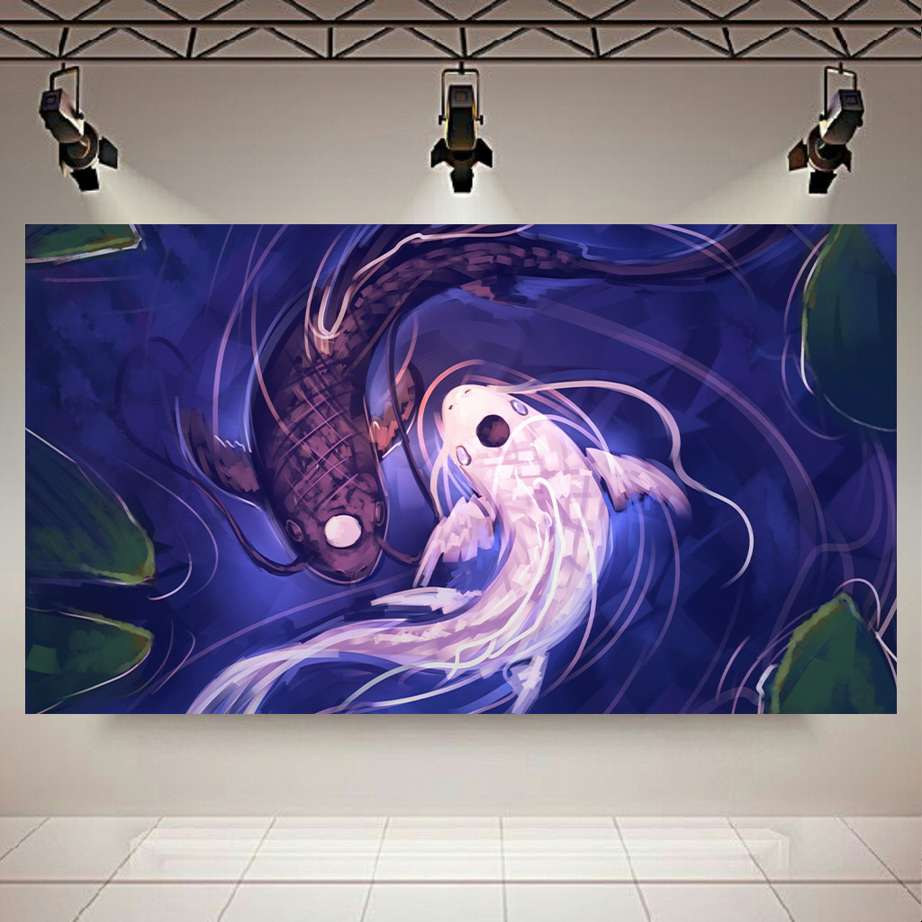 تابلو بوم طرح ماهی های یین و یانگ کد AR7970