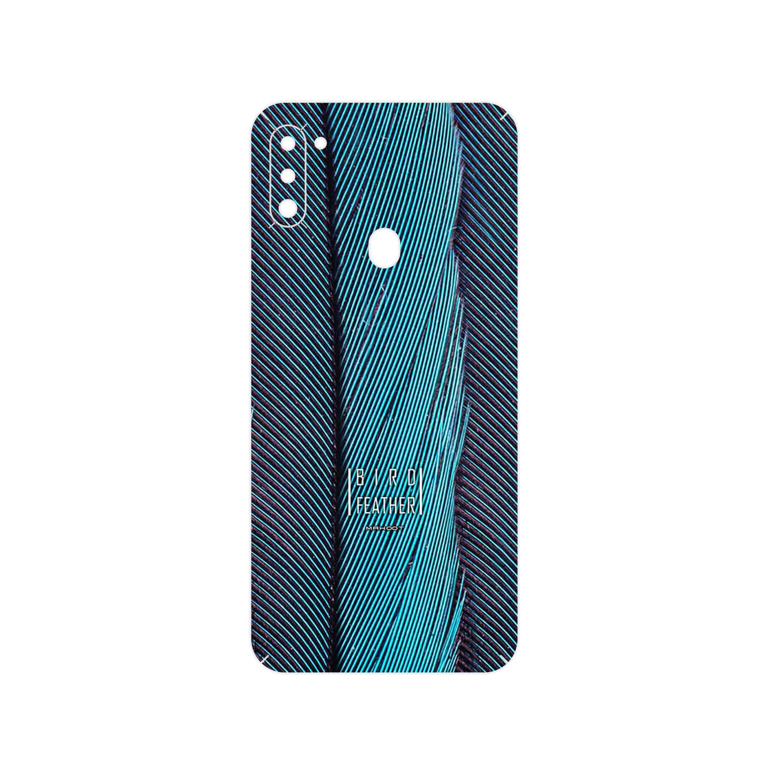 برچسب پوششی ماهوت مدل Turquoise feathers مناسب برای گوشی موبایل سامسونگ Galaxy A11
