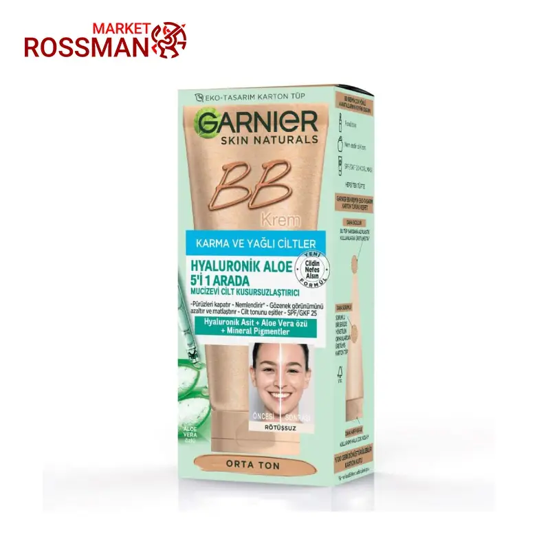 بی بی کرم گارنیر Garnier مدل رنگ متوسط حجم 40 میلی لیتر