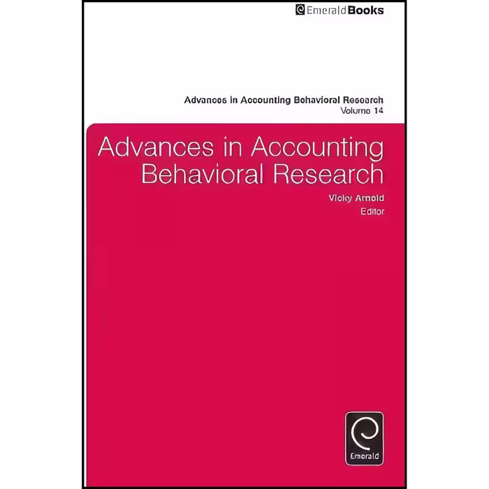 کتاب زبان اصلی Advances in Accounting Behavioral Research اثر Vicky Arnold