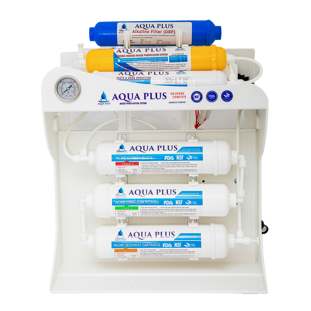 دستگاه تصفیه آب خانگی آکوا پلاس مدل RO7-PI1-ORP