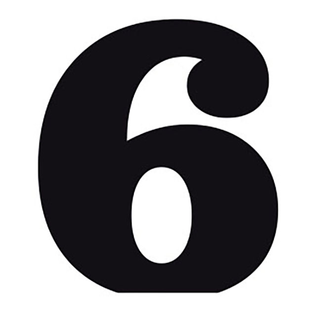 استند رومیزی تزیینی طرح عدد 6 مدل 45