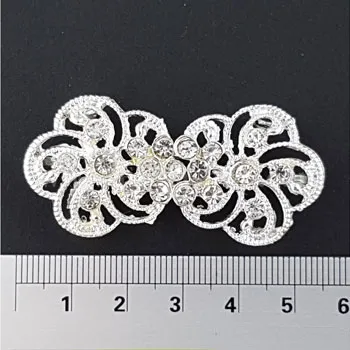 گل سینه جفتی نقره ای 122