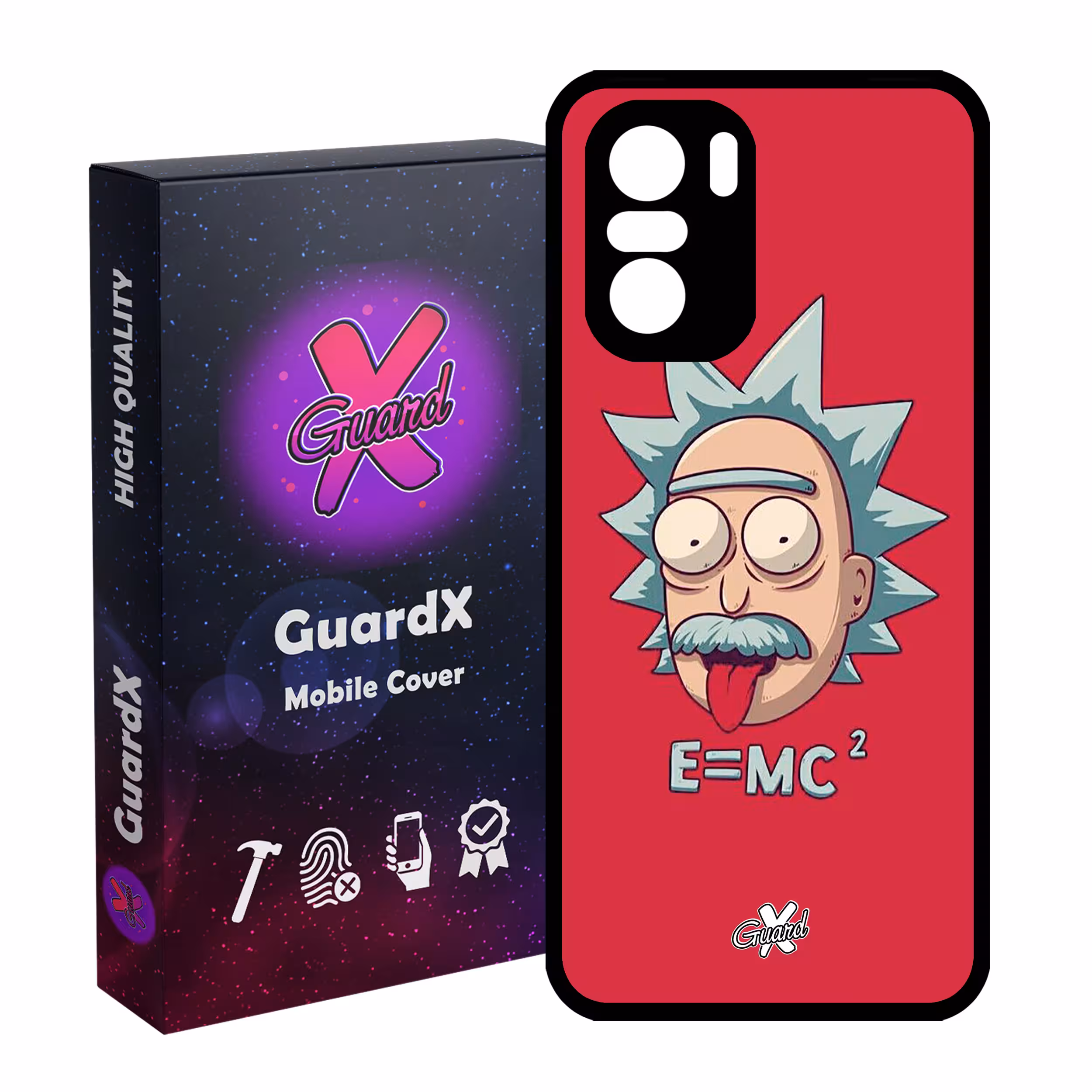 کاور گارد ایکس طرح Rick and Morty مدل Glass10046 مناسب برای گوشی موبایل شیائومی Poco F3/MI 11X/MI 11X Pro/Redmi K40/K40 Pro