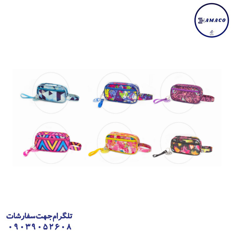 جامدادی بیضی 2 زیپ دسته دار 3022 استورم