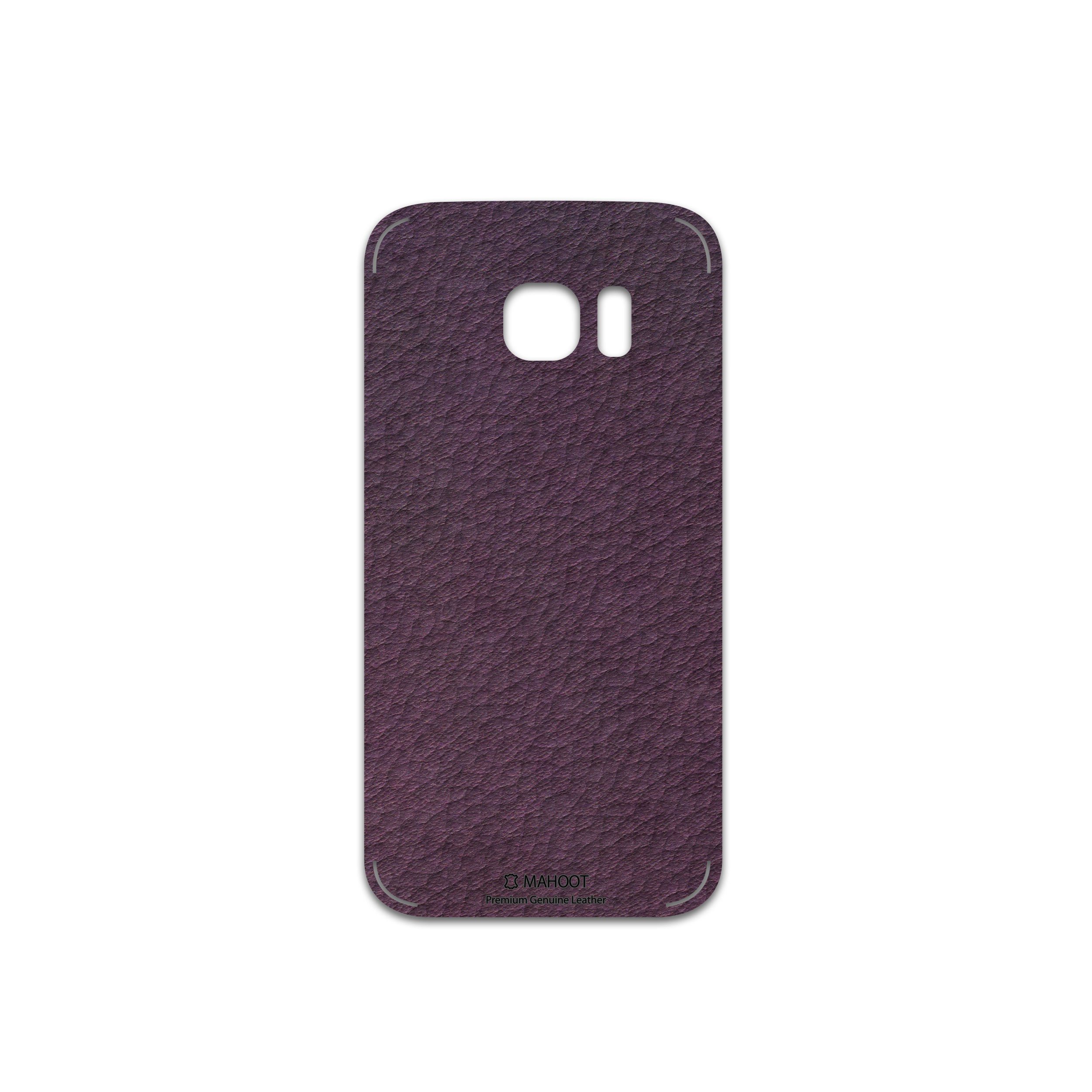 برچسب پوششی ماهوت مدل Purple-Leather مناسب برای گوشی موبایل سامسونگ Galaxy S7