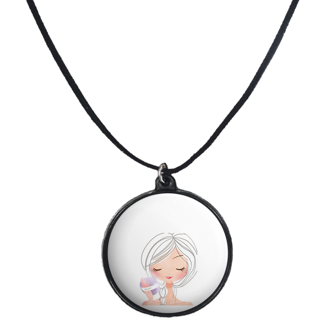 گردنبند پرمانه طرح دخترانه جذاب کد pmb.29986 مدل دو طرفه