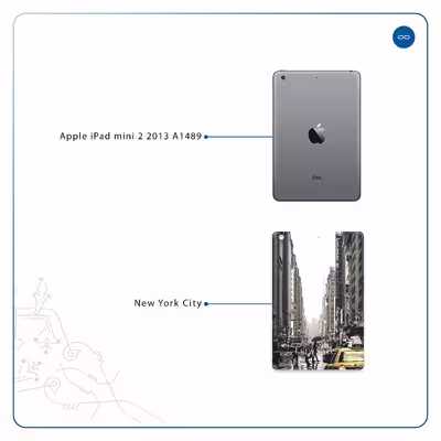 برچسب پوششی ماهوت مدل New York City مناسب برای تبلت اپل iPad mini 2 2013 A1489