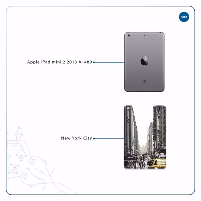 برچسب پوششی ماهوت مدل New York City مناسب برای تبلت اپل iPad mini 2 2013 A1489