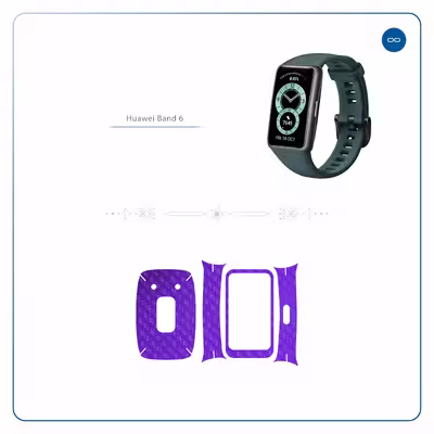 برچسب ماهوت طرح Purple Fiber مناسب برای ساعت هوشمند هوآوی band 6