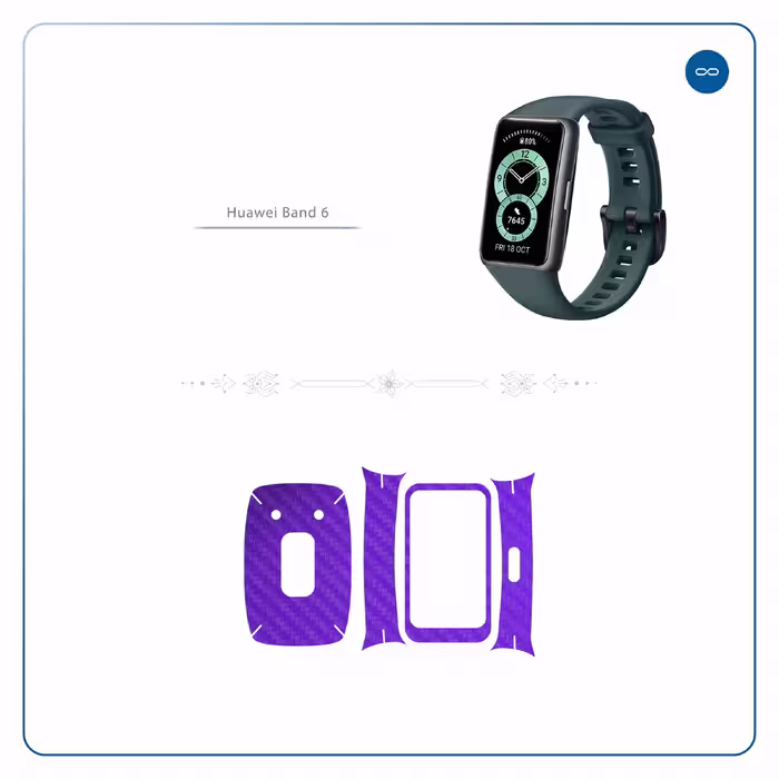 برچسب ماهوت طرح Purple Fiber مناسب برای ساعت هوشمند هوآوی band 6