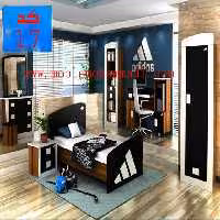سرویس خواب نوجوان و جوان کد 17 شامل تخت /کمد/ دکور/پاتختی/میزتحریر /میز ارایش