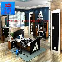 سرویس خواب نوجوان و جوان کد 17 شامل تخت /کمد/ دکور/پاتختی/میزتحریر /میز ارایش