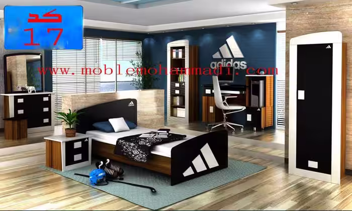 سرویس خواب نوجوان و جوان کد 17 شامل تخت /کمد/ دکور/پاتختی/میزتحریر /میز ارایش
