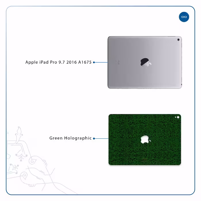 برچسب پوششی ماهوت مدل Green-Holographic مناسب برای تبلت اپل iPad Pro 9.7 2016 A1675