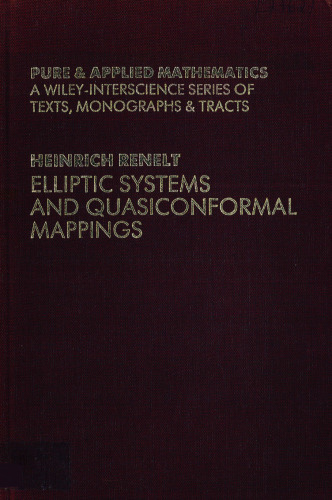 خرید و دانلود نسخه کامل کتاب Elliptic Systems and Quasiconformal Mappings