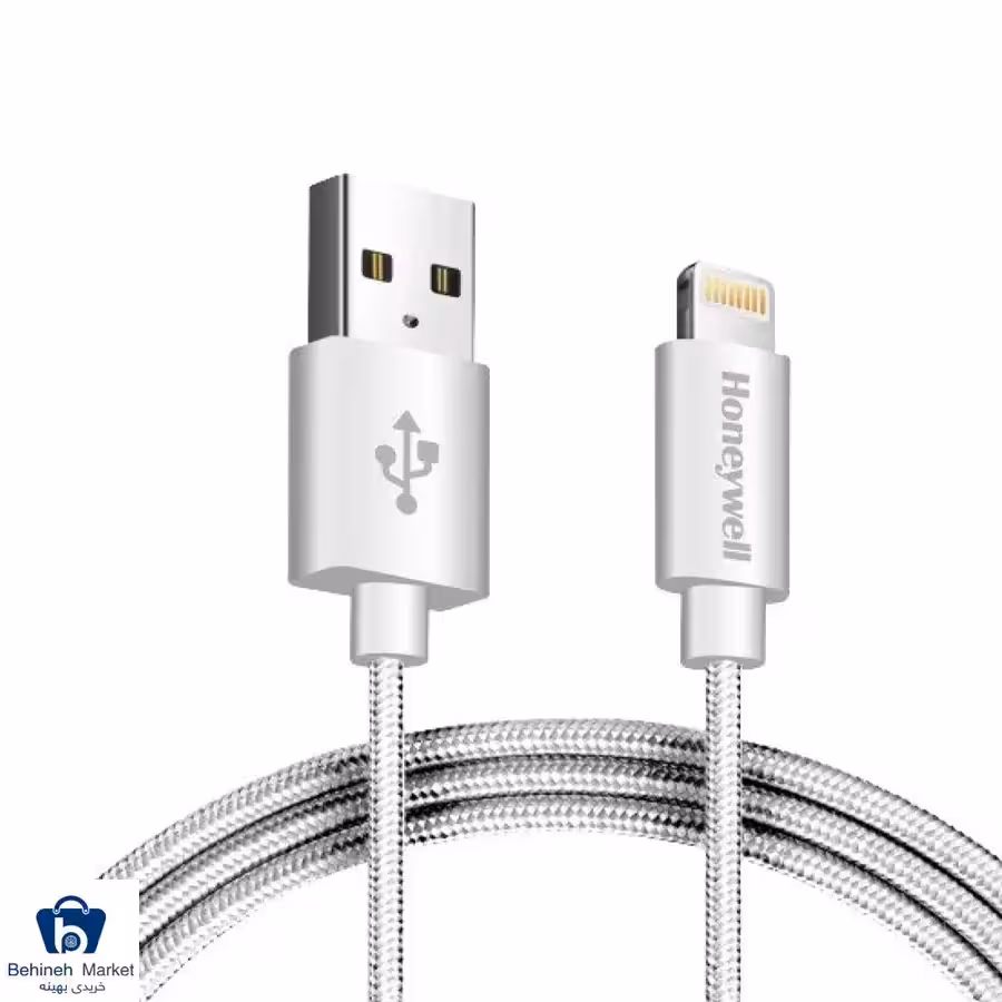 کابل شارژ USB به لایتنینگ هانیول مدل HC000018 CBL طول 1.2 متر نقره ای