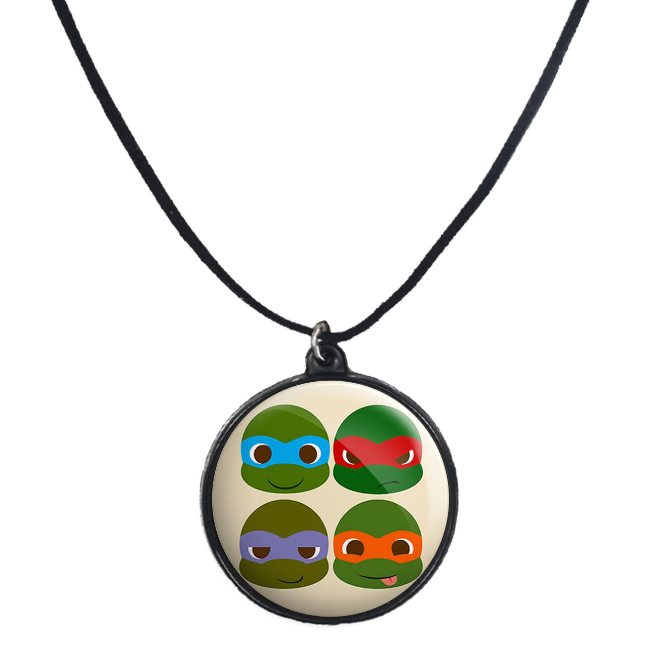 گردنبند پرمانه طرح لاکپشت‌های نینجا کد pmb.9952 مدل دو طرفه