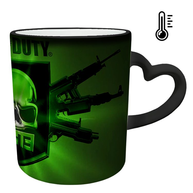 ماگ حرارتی مدل دسته قلبی طرح بازی کال آف دیوتی call of duty کد 37