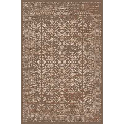 فرش ماشینی ساوین طرح 7704 زمینه گردویی