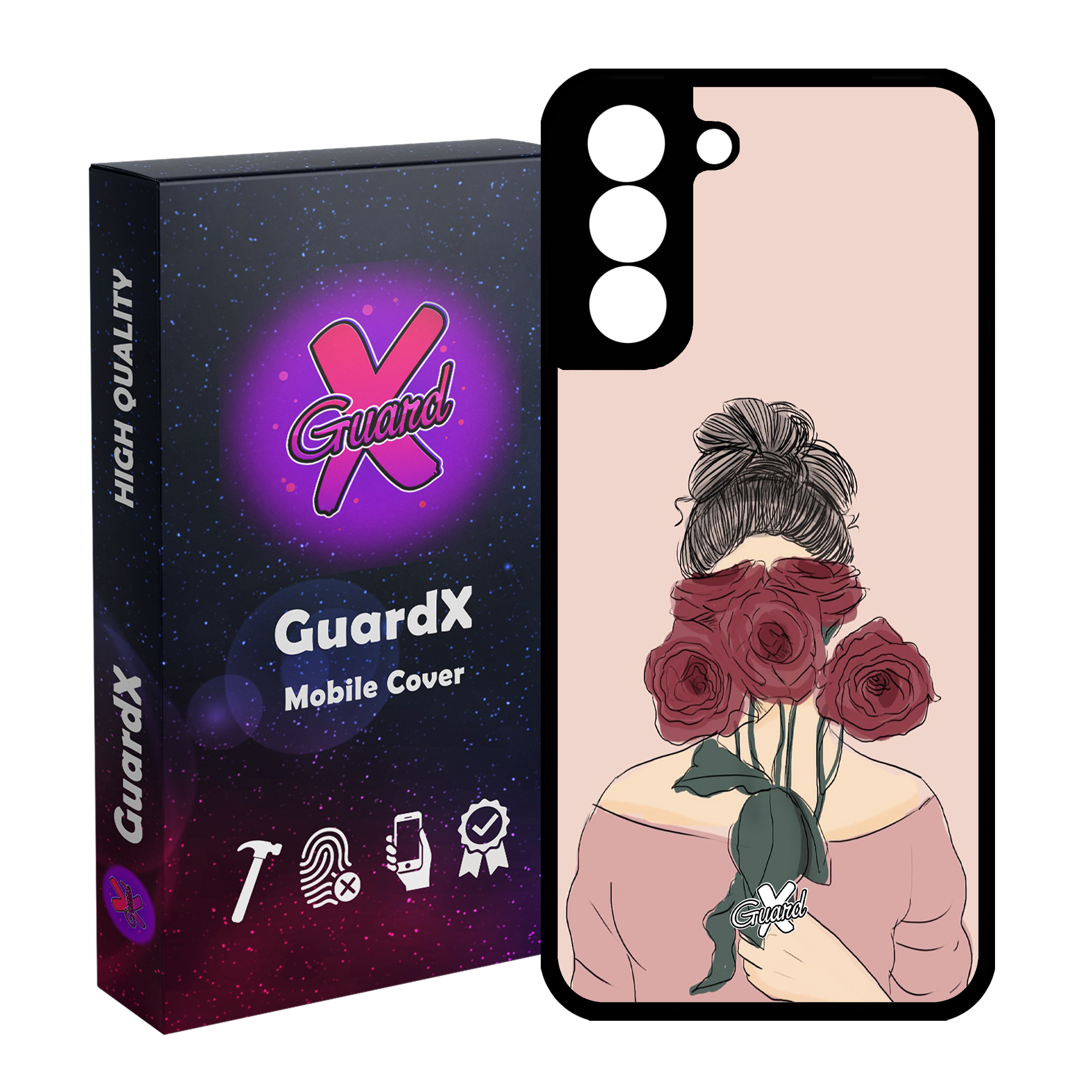 کاور گارد ایکس طرح دختر مدل Glass10284 مناسب برای گوشی موبایل سامسونگ Galaxy S21 FE