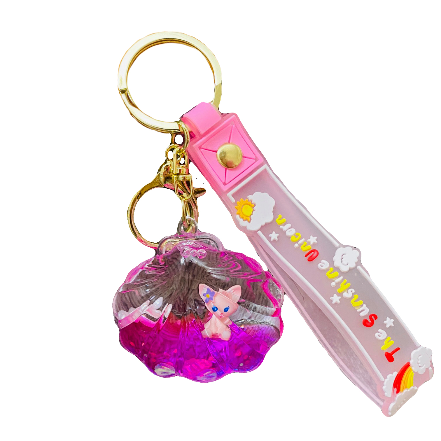 جاکلیدی مدل آکواریومی طرح صدف و گربه کد JIMI110