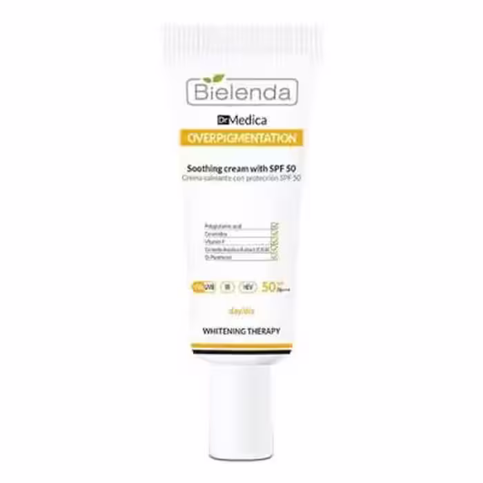 کرم ضد آفتاب و تسکین دهنده spf50 Dr Medica برند بی‌یلندا