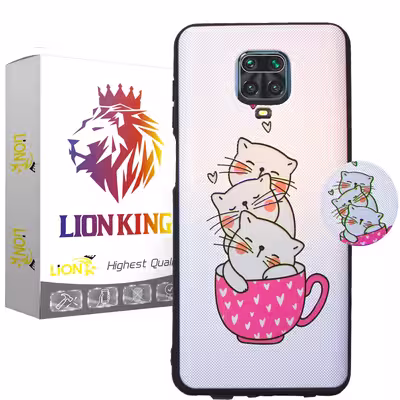 کاور لاین کینگ مدل livan cat مناسب برای گوشی موبایل شیایومی REDMI NOTE 9S به همراه پایه نگهدارنده