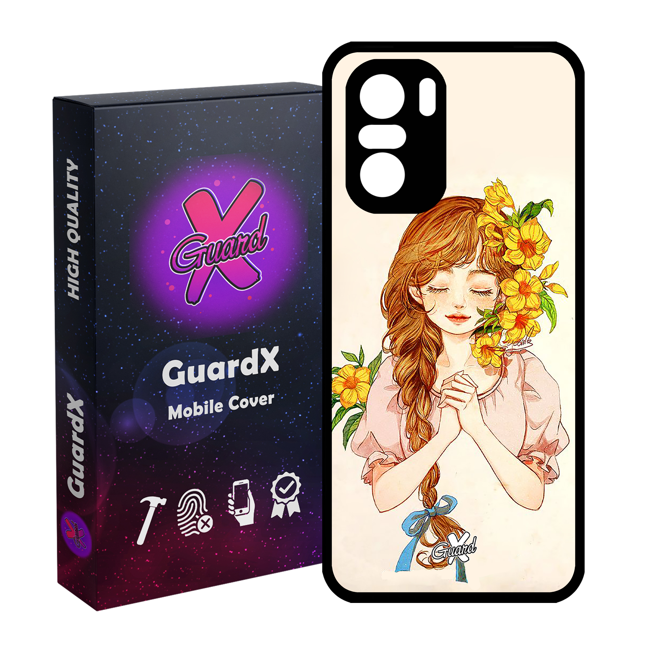 کاور گارد ایکس طرح دختر مدل Glass10317 مناسب برای گوشی موبایل شیائومی Poco F3/MI 11X/MI 11X Pro/Redmi K40/K40 Pro