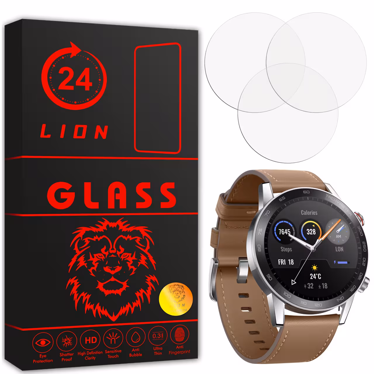 محافظ صفحه نمایش لاین مدل RB007 مناسب برای ساعت هوشمند آنر Magic Watch 2 46mm بسته سه عددی