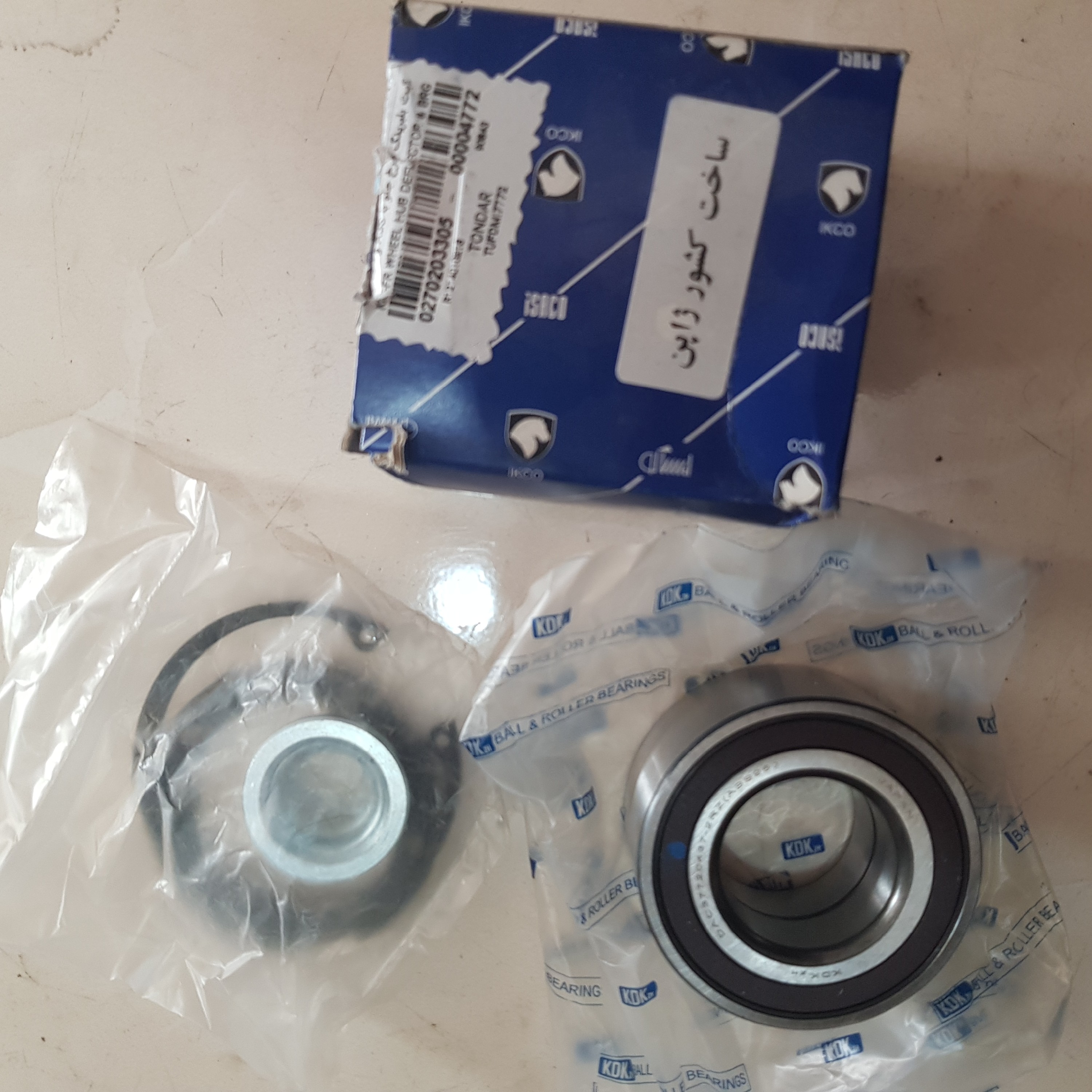 کیت بلبرینگ چرخ جلو رنوال90وساندرو برند kdk ژاپن دربسته بندی ایساکو