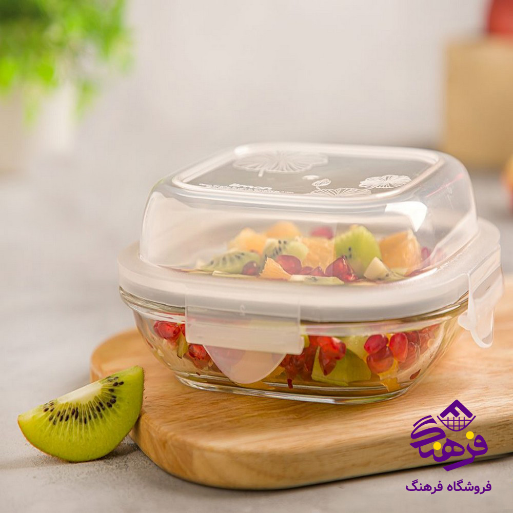 ظرف شیشه ای 520 میلی لیتر لیمون