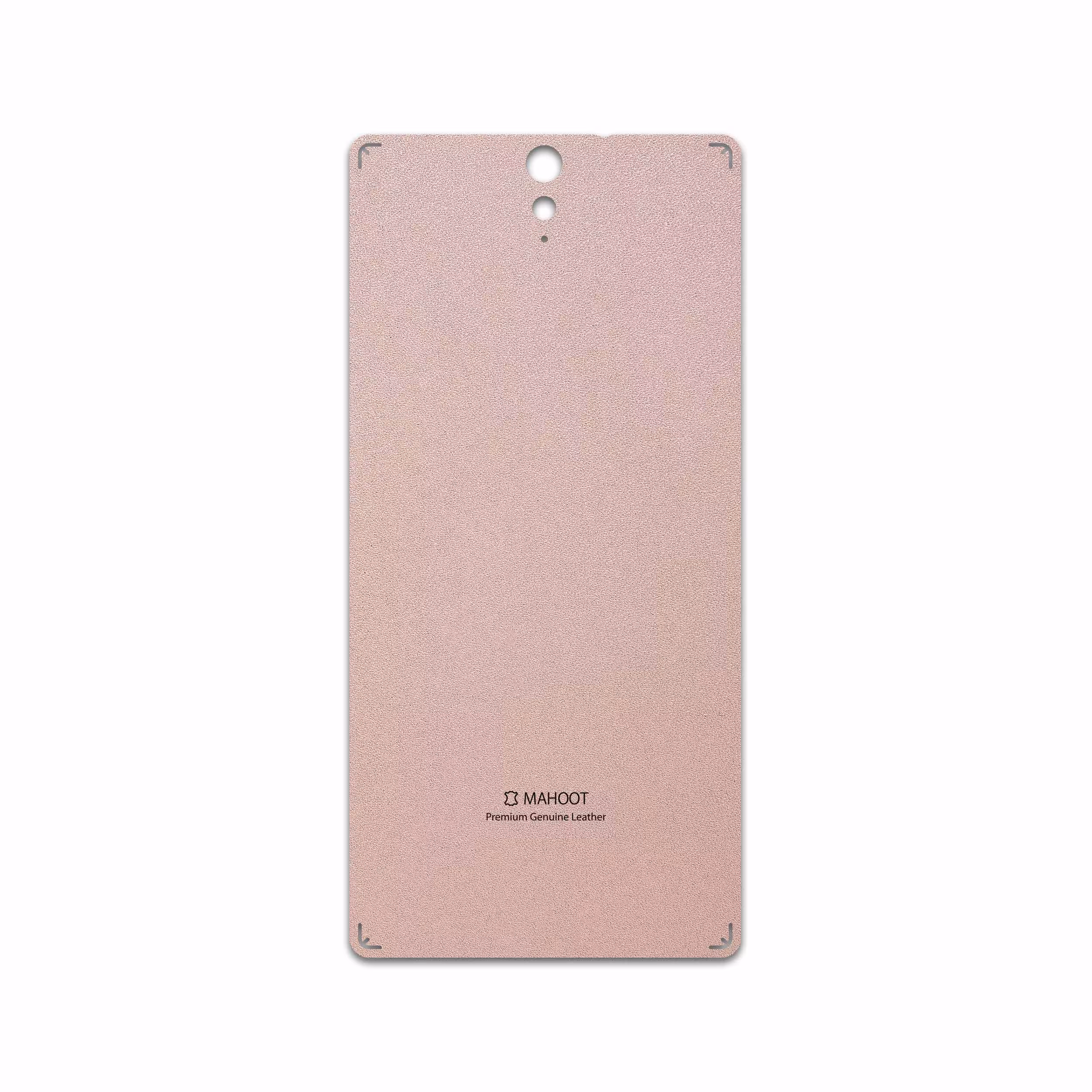 برچسب پوششی ماهوت مدل Rose Gold Leather مناسب برای گوشی موبایل سونی Xperia C5