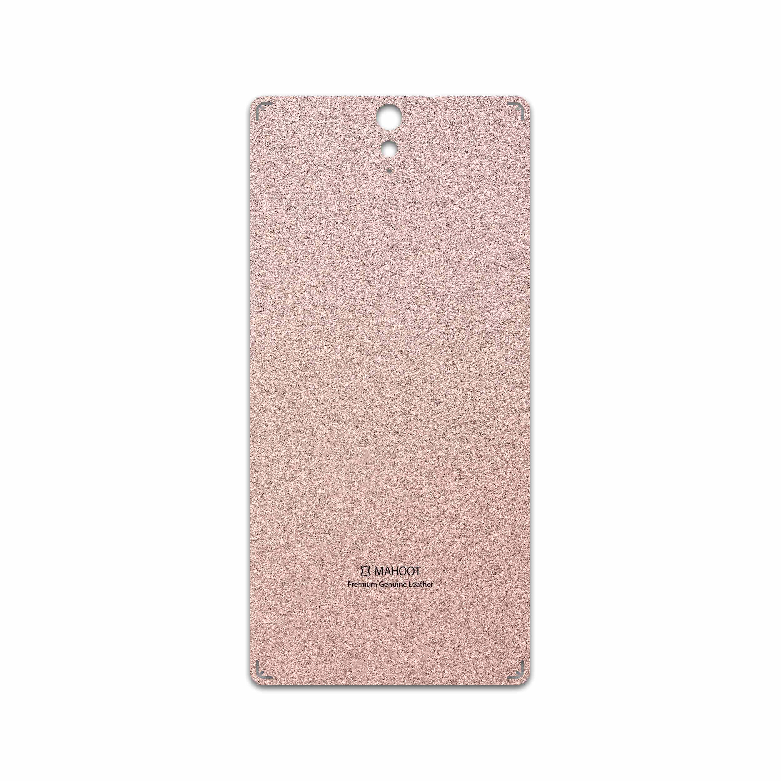 برچسب پوششی ماهوت مدل Rose Gold Leather مناسب برای گوشی موبایل سونی Xperia C5