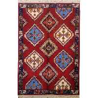 فرش دستبافت یک و نیم متری طرح لوزی کد AA418