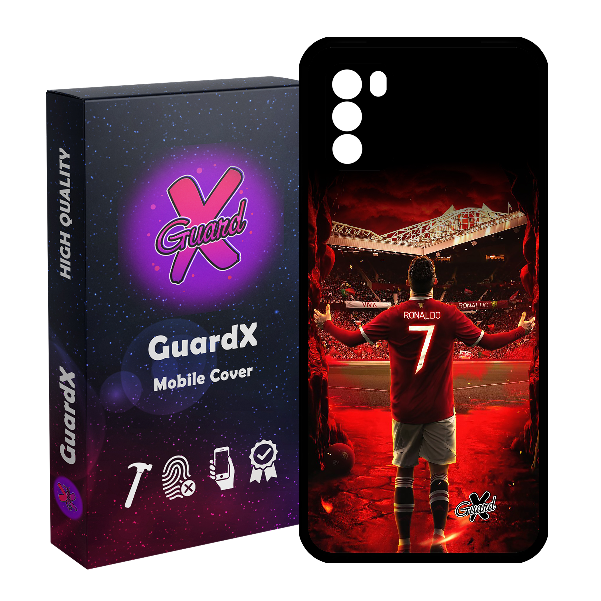 کاور گارد ایکس طرح Ronaldo مدل Glass10397 مناسب برای گوشی موبایل شیائومی Poco M3