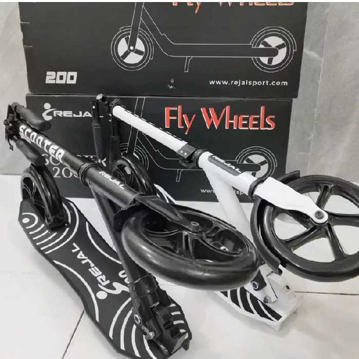 اسکوتر فلزی s 200  ترمز دار اسکیت دوچرخه اسکوترفلزی چرخ بزرگ تمرز دار