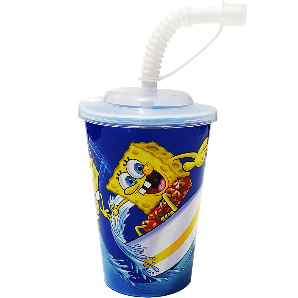 لیوان نی دار کودک مدل باب اسفنجی کد 21